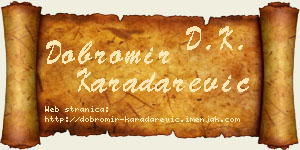 Dobromir Karadarević vizit kartica